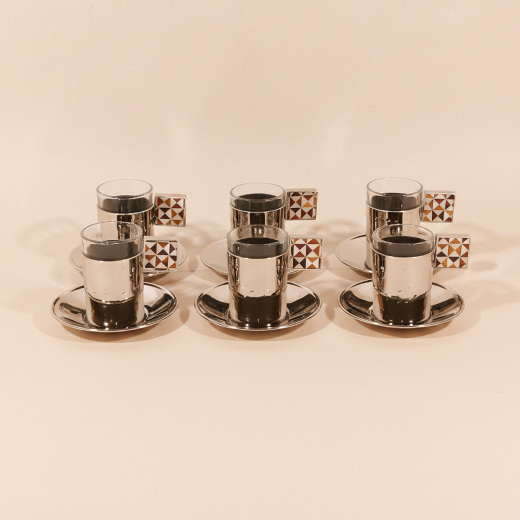 Pearl Square Turkish Coffee Cup Set