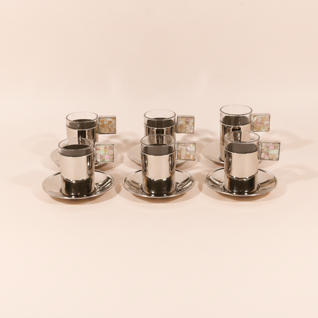 Pearl Square Turkish Coffee Cup Set
