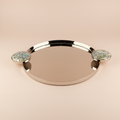 Ebony Mother-of-Pearl Round Tray